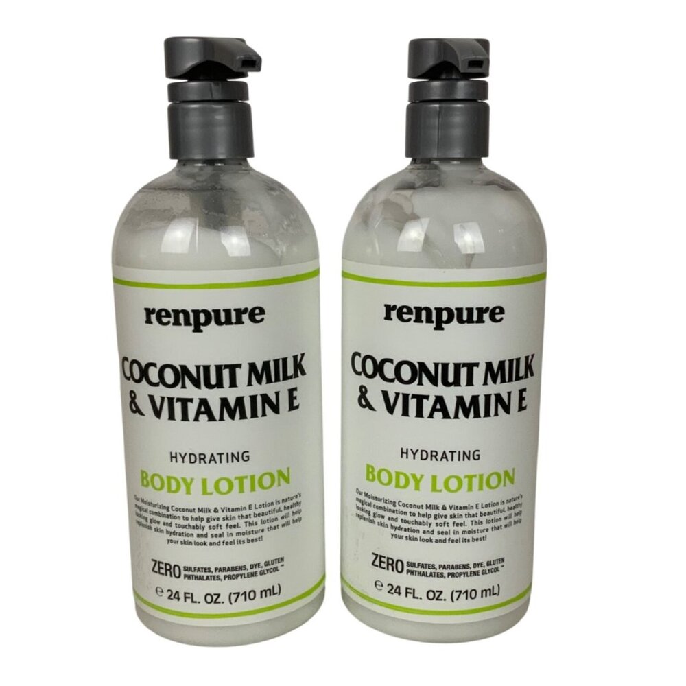 Renpure Coconut Milk Vitamin E Hydrating Body Lotion 2 Pack 24oz each